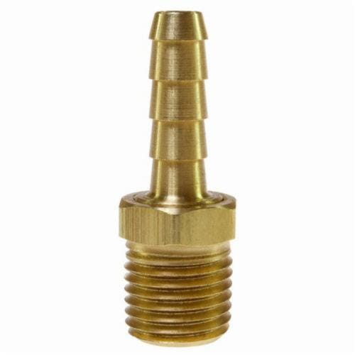 Coilhose® B0404 Rigid Barb Fitting, 1/4 in Nominal, MPT End Style, Brass, Domestic